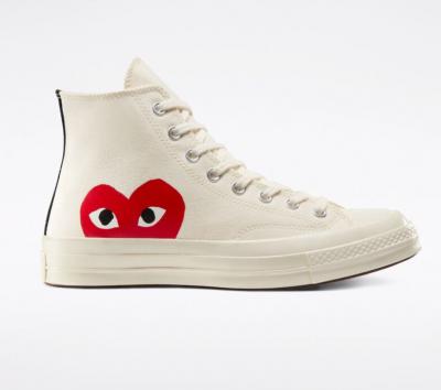 CDG Play 白色高帮