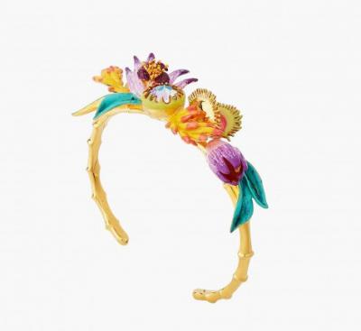 热带花卉竹节手镯