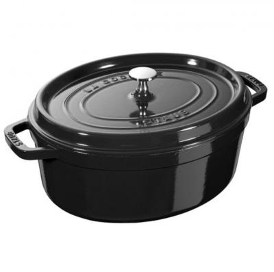 Staub 黑色29cm椭圆锅