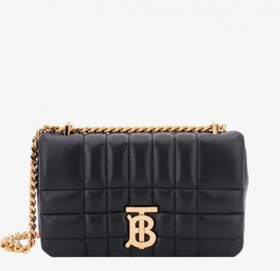 Burberry黑金链条包