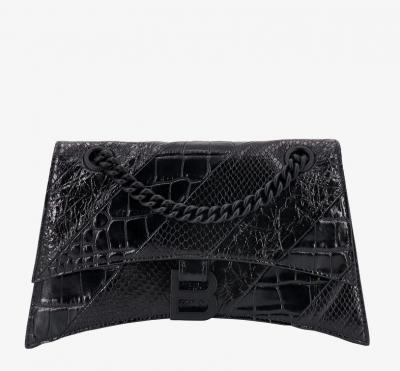 Balenciaga黑色压纹沙漏包