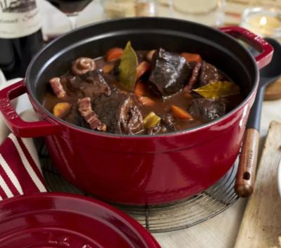 Staub 28cm红色珐琅锅