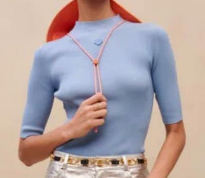 Baby蓝半袖针织