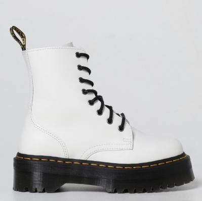 DR. MARTENS 厚底白色马丁靴