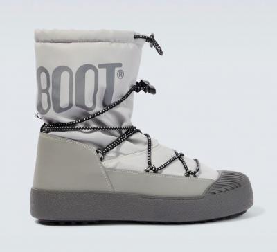 浅灰Logo中帮雪地靴