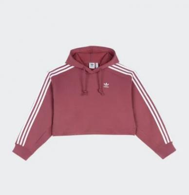 ADIDAS 短款连帽卫衣