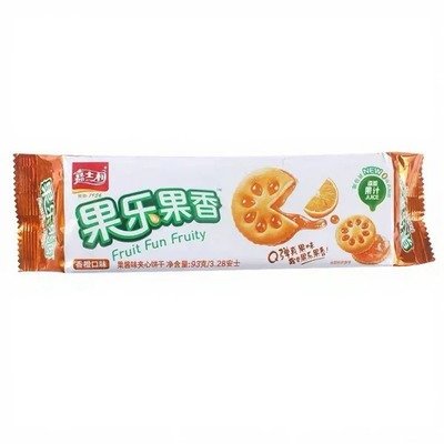 嘉士利橙味水果饼干93g