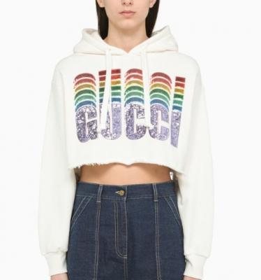 Gucc i亮皮卫衣