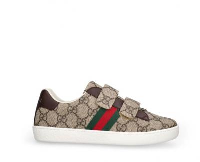 Gucci 老花魔术贴鞋
