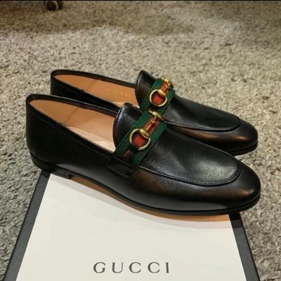 GUCCI 织带皮革乐福鞋