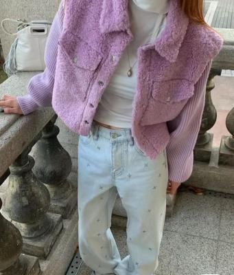 Maje星星水钻牛仔裤