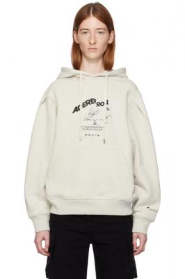 ADER ERROR 灰色刺绣连帽衫