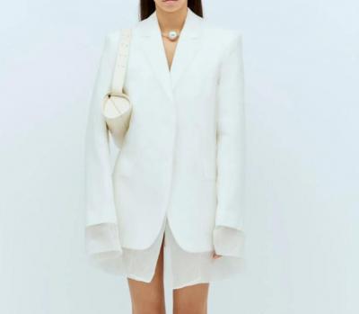 Sportmax 假两件透纱西装