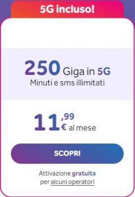 11.99€ 250G流量5G网络套餐