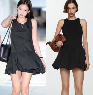 封面JENNIE相似款 黑色蓬蓬裙