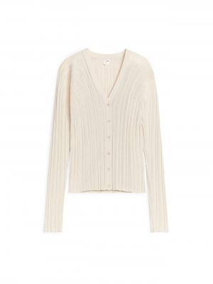 Gerippte Strickjacke