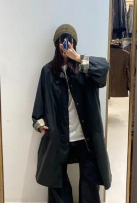 长款油蜡外套