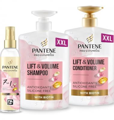 Pantene 丰盈洗发水1L+护发素1L+喷雾套装