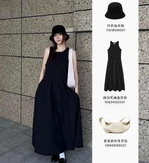 无袖小黑裙