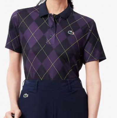 紫色格纹Polo 