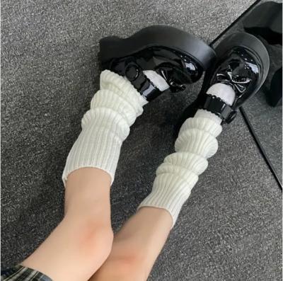 1双纯色针织腿套
