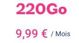 9.99欧220G套餐 5G信号