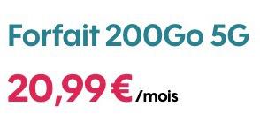20.99€ 200Go 5G信号
