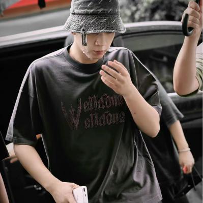 We11done新款粉晶T恤