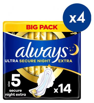 Always 夜用卫生巾 14片 x 4包