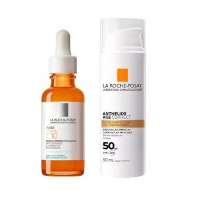 理肤泉维C精华30ml+防晒霜50ml