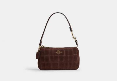 Nolita 19 绒面可可鳄鱼纹