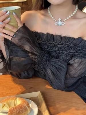 西太后欧阳娜娜同款 珍珠土星choker