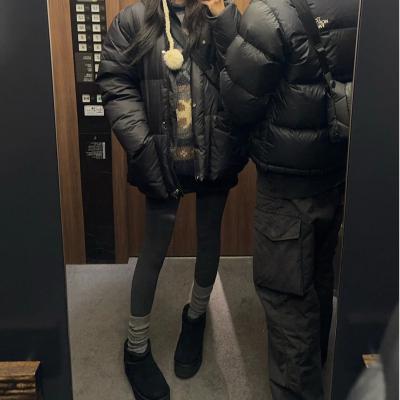皮质雪地靴