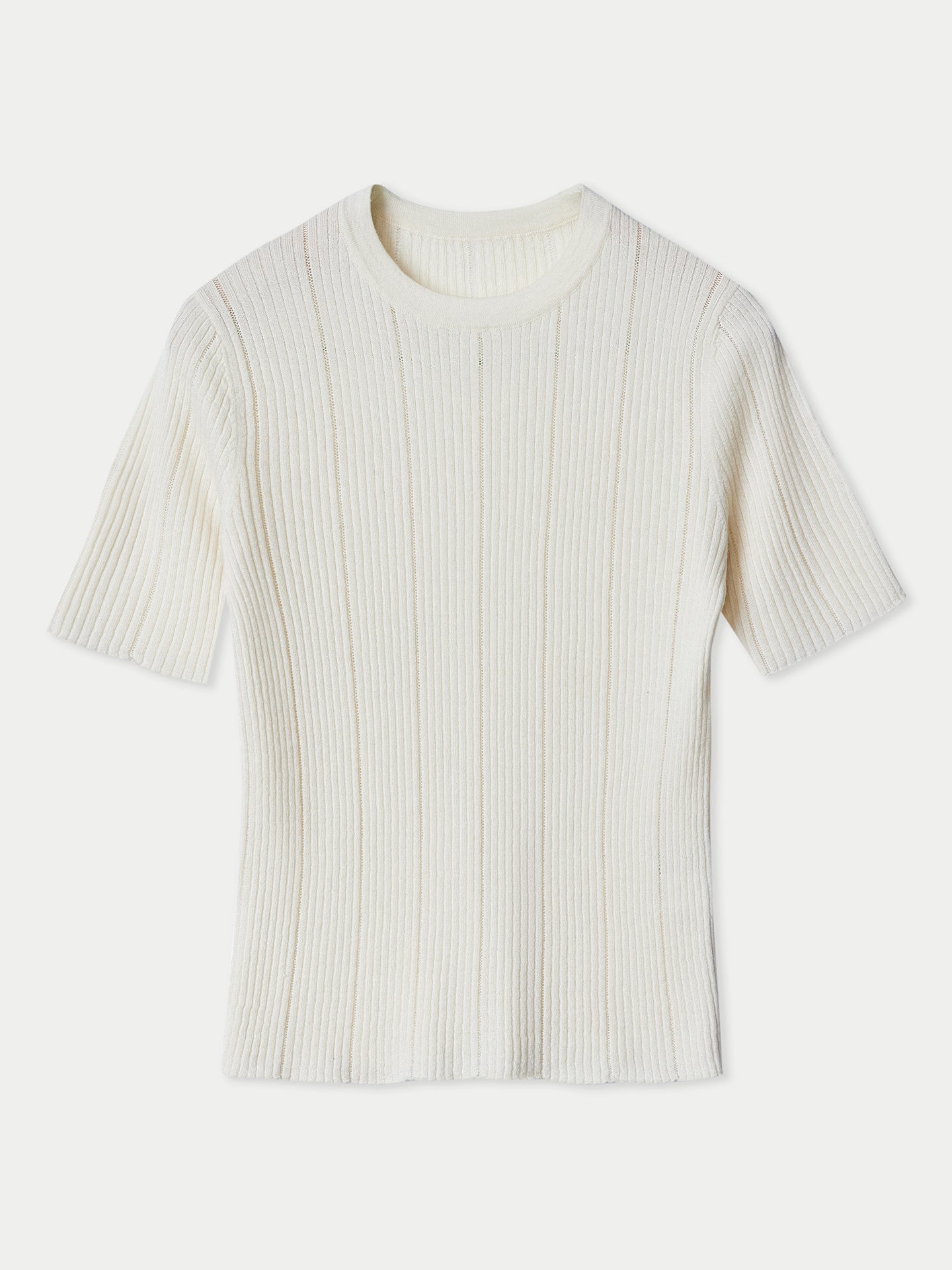 羊绒真丝镂空针织上衣