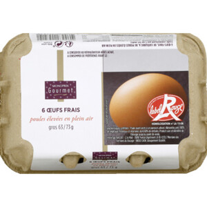 蒙普里克大红标签鸡蛋6个