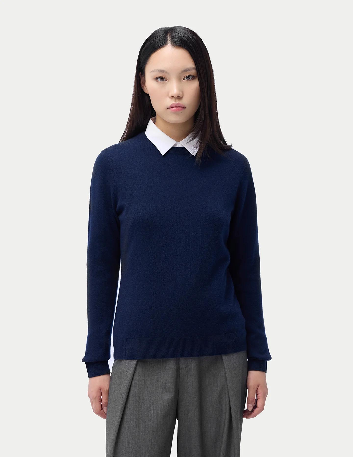 女士圆领羊绒衫