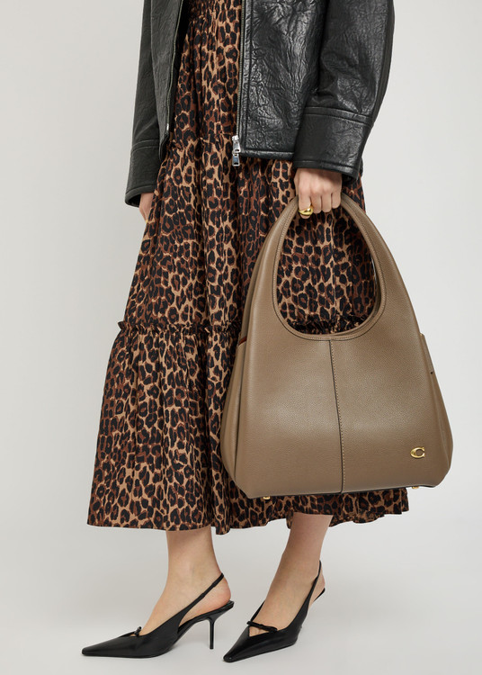 拉娜颗粒皮革单肩包