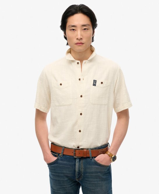 The Merchant Store - 纹理短袖衬衫