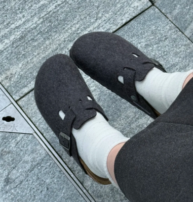 Birkenstock Boston 羊毛拖鞋