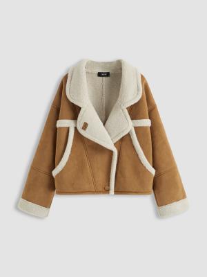 仿皮草宽松夹克