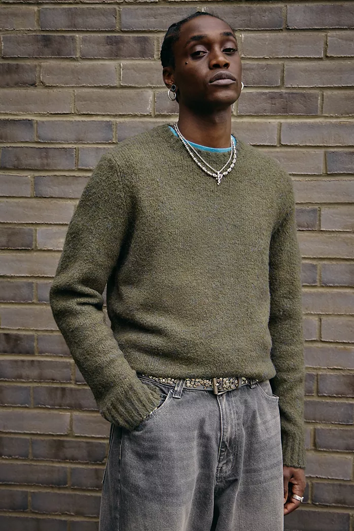 BDG Green 98 Plain Jumper