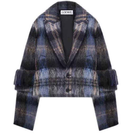 马海毛和羊毛混纺夹克