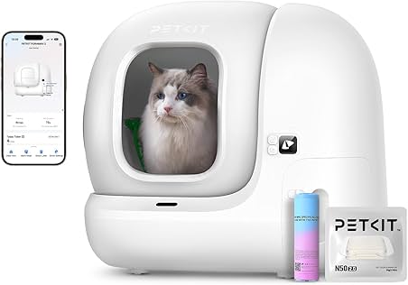 PETKIT Pura Max 2自清洁猫砂，改进的自清洁猫砂盘，防漏/防夹/xSecure/APP控制/适合多只猫（无除臭喷雾或垫）