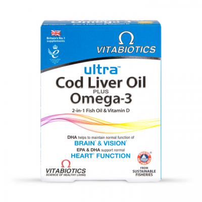 Vitabiotics超级鳕鱼肝油胶囊60粒
