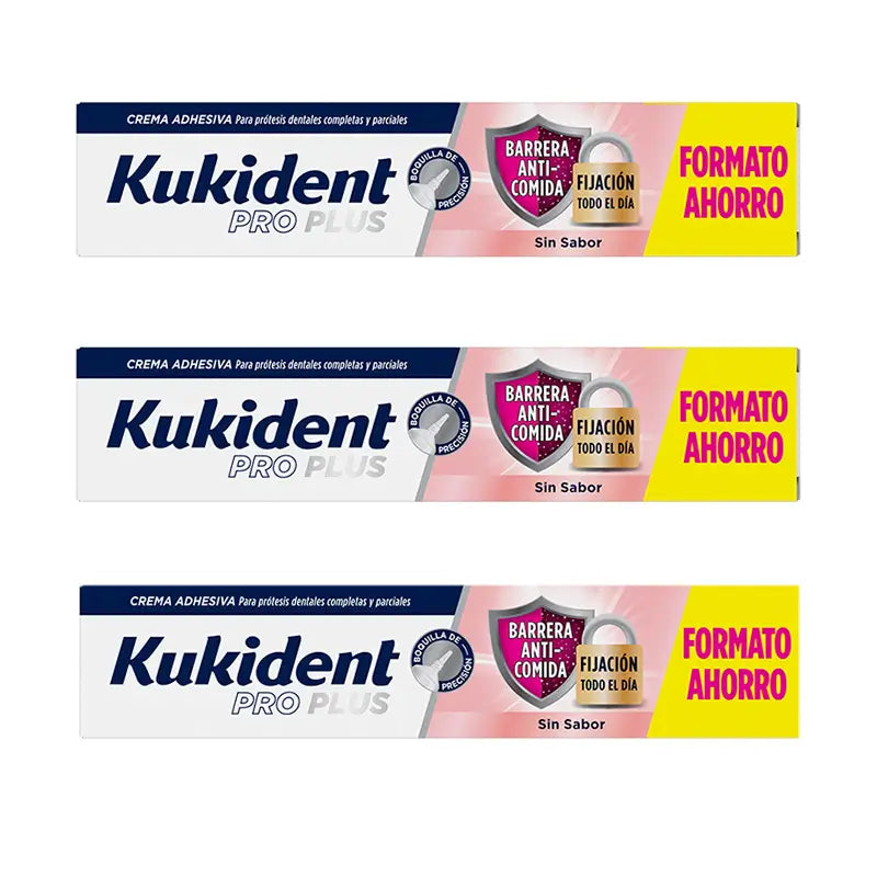 Kukident 三重专业密封效果牙齿假体粘合膏,3 x 57 克