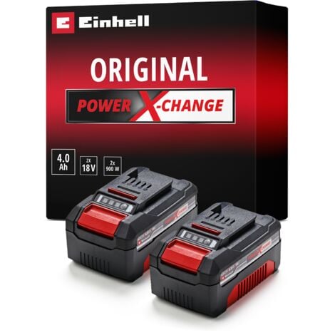 Einhell 双电池 2 x 4.0 Ah Twinpack Power X-Change (锂离子, 18V, 适用于所有Einhell Power X-Change设备)