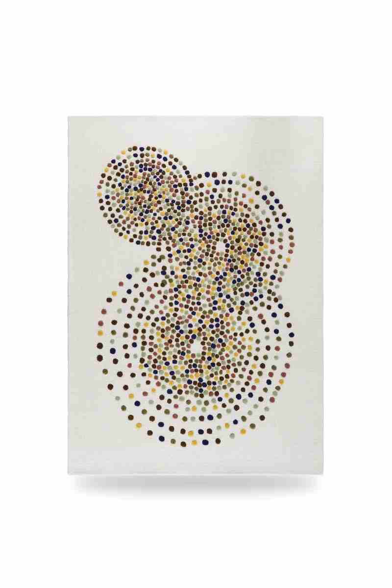 羊毛绒毛地毯 - 170 x 240 cm - 米色和多色 - 设计师：Floriane Jacques