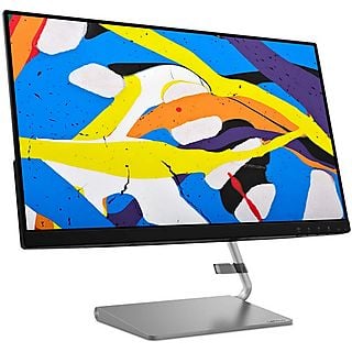 显示器 - Lenovo Q24I-1L, 23.8英寸 FHD, 4毫秒, 75赫兹, NTSC 72 %, 1000:1, AMD FreeSync™, 2扬声器, 银色