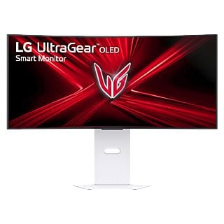 游戏显示器 - LG 34GX90SA-W, 34英寸 WQHD 4K, 240赫兹, 0.03毫秒, 曲面OLED 800R, AMD FreeSync™, USB-C, 扬声器