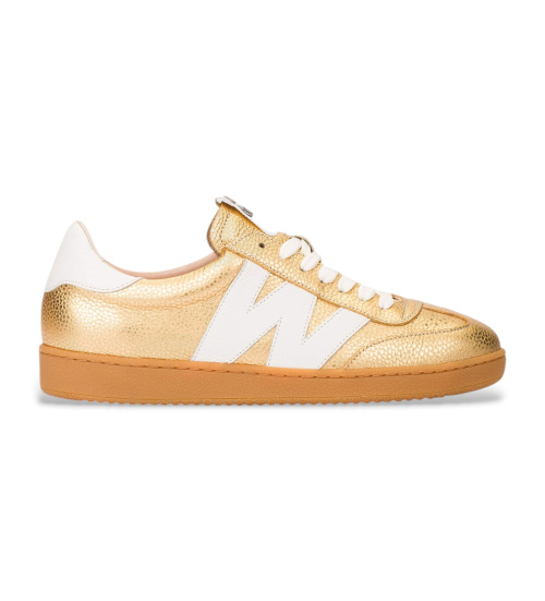 WONDERS NUBIA 01 金色皮革运动鞋